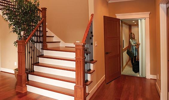 Fox Valley elevator inside the entryway of a home